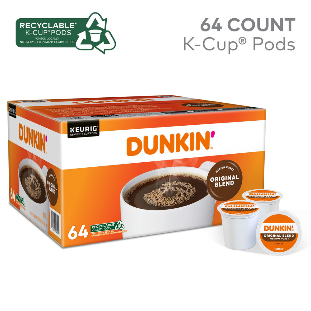 Packaging side view of 64-count carton for busy mornings.