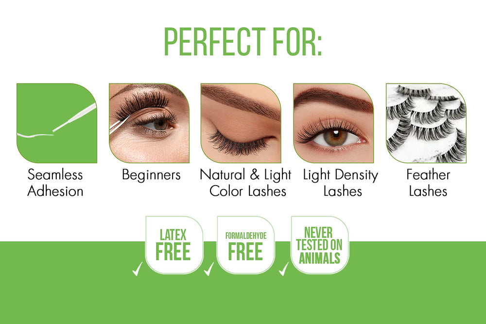 DUO waterproof lash glue two-pack packaging for convenient replacement