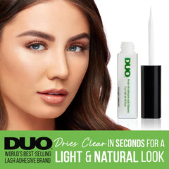 DUO ultra-thin brush on clear lash glue for precise strip or individual lashes