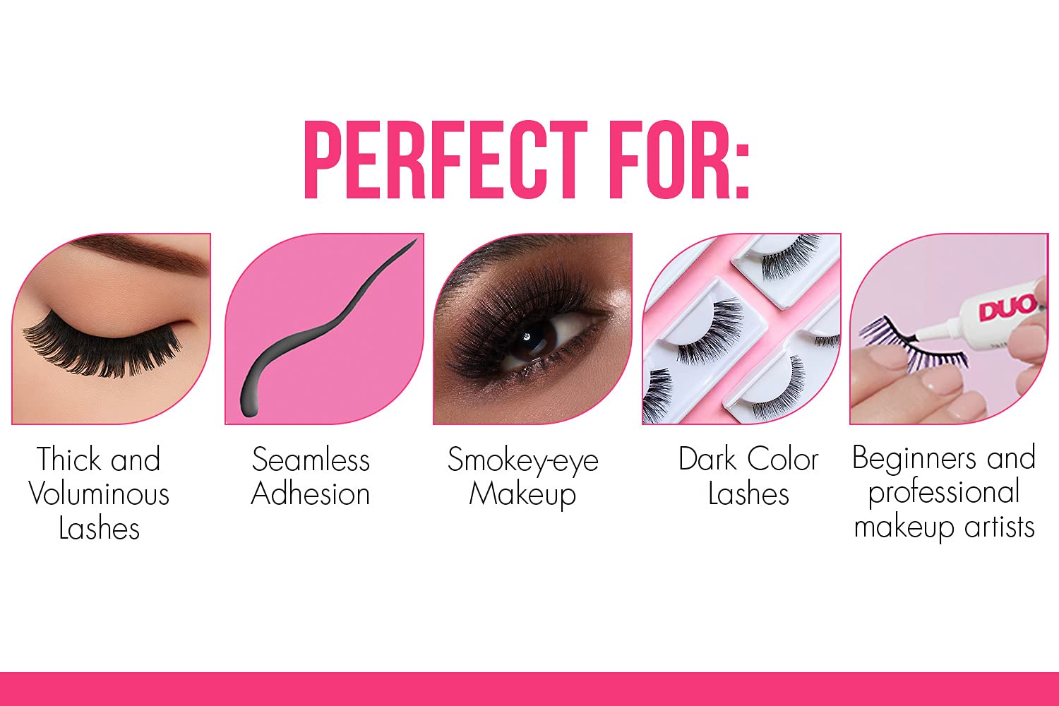 DUO Eyelash Glue Dark Tone cruelty-free and USA-made adhesive.