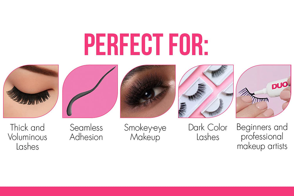 DUO Eyelash Glue Dark Tone cruelty-free and USA-made adhesive.