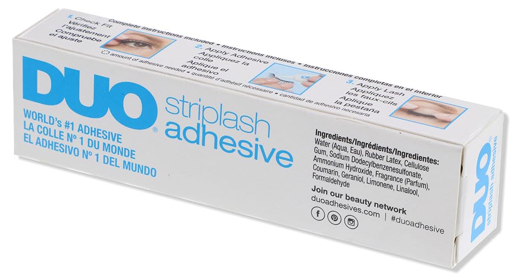 DUO Eyelash Glue removes easily without harming natural lashes.