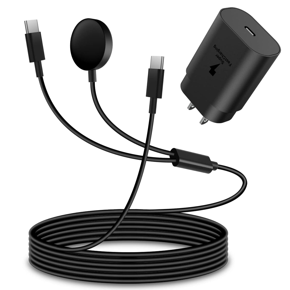 DuoCaiBao magnetic Samsung watch charger aligning for effortless charging.
