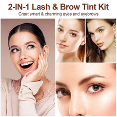 Duofanny 2in1 brow color tools kit enables precise DIY lash and brow color.