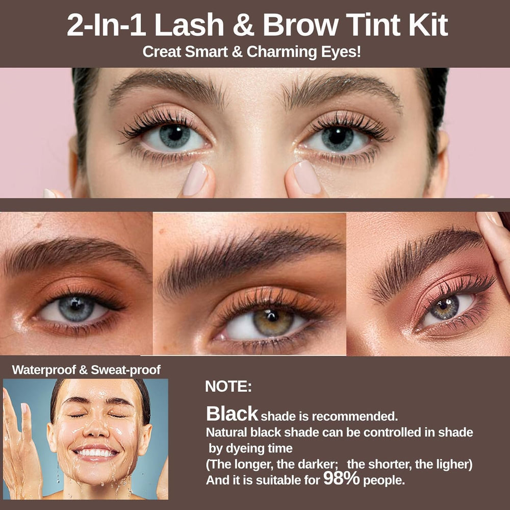 Duofanny brow color in black tubes for precise application.