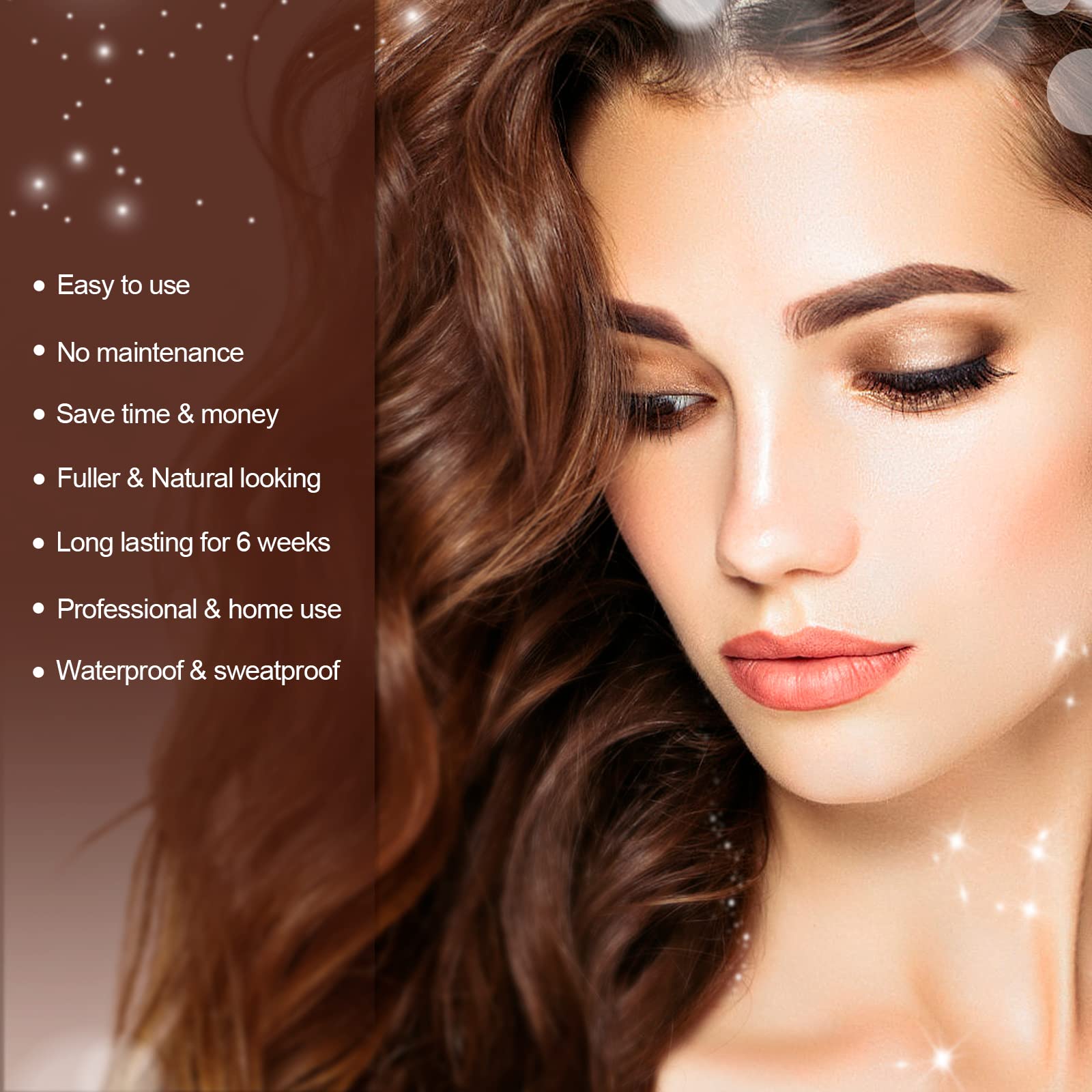 Duoffanny natural lash color tube in a rich coffee-dark brown shade.