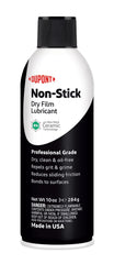 DuPont Non-Stick Dry-Film Aerosol front view showing long-lasting coating on metal parts.
