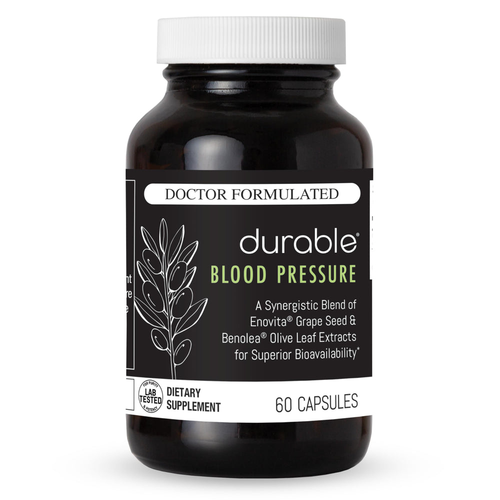 Durable Blood Pressure bottle front showing product name for quick recognition