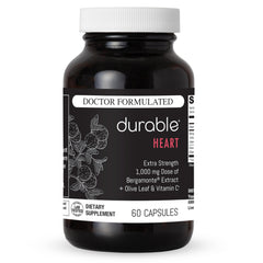 Durable Heart Bergamonte bottle front highlighting potential cardiovascular support.