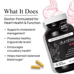 Durable Heart capsules arranged for easy daily dosing.