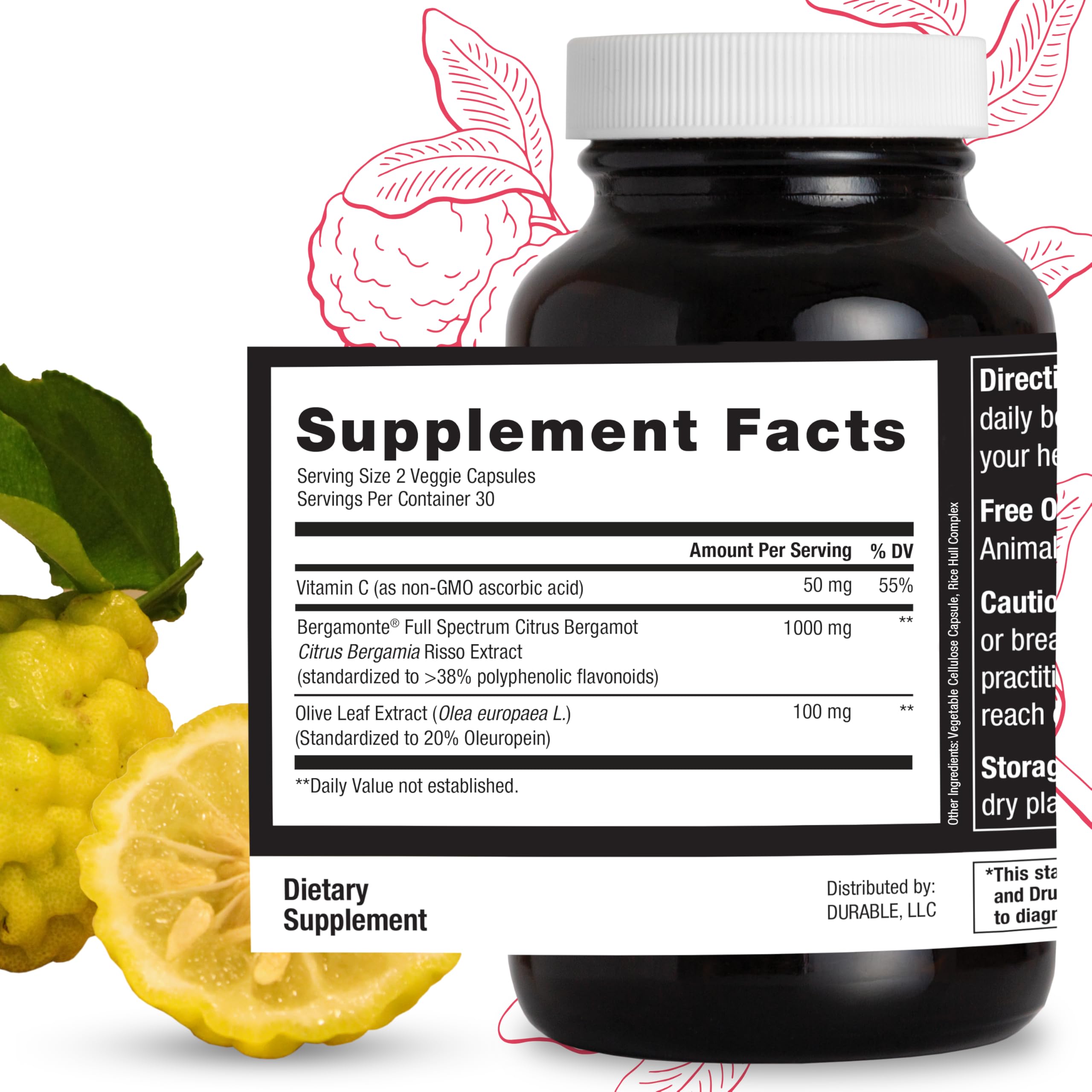 Durable Heart vitamin C close-up illustrates antioxidant support.