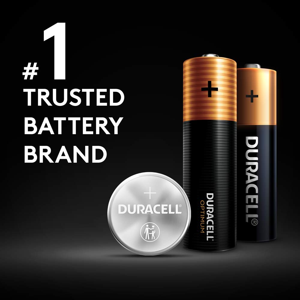 Duracell 2450 coin battery used with a calculator for steady energy