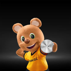 Duracell LR44 10-pack back view: compact energy for small devices.
