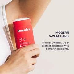 Duradry cool citrus cedar stick provides refreshing scent and smooth glide.