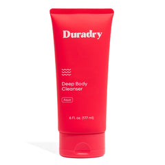 Duradry deodorizing body wash bottle promotes all-day odor control and clean skin.