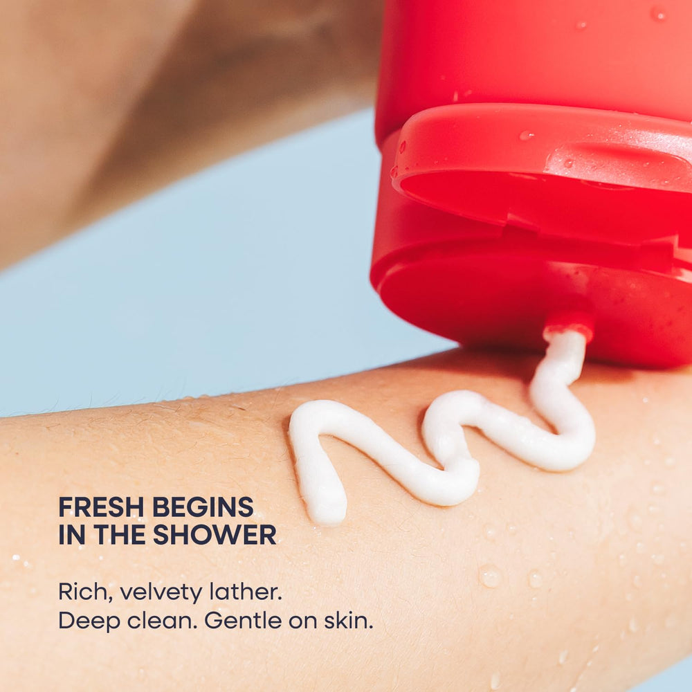 Duradry deodorizing body wash foamy lather provides deep cleansing and refreshing feel.