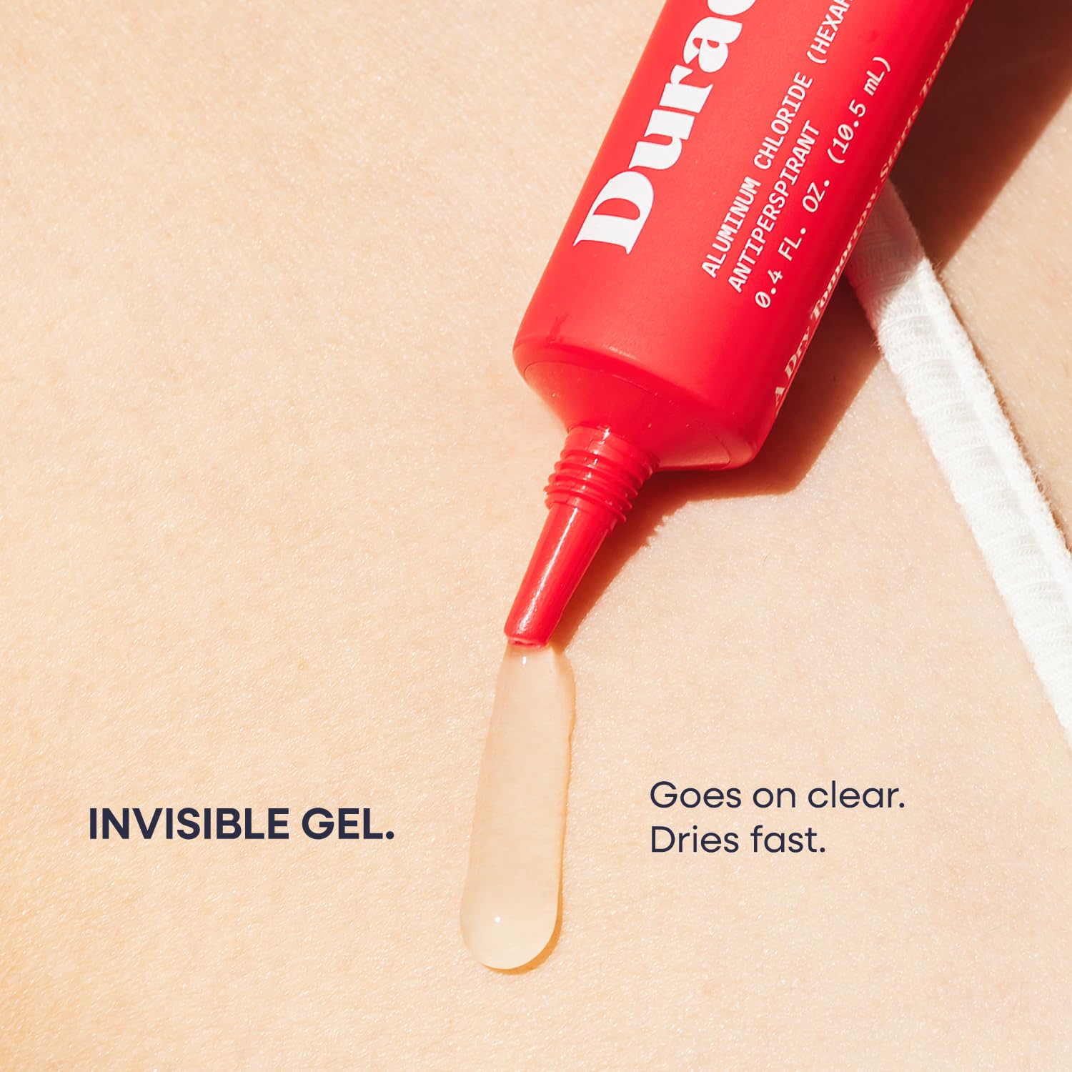 Duradry dermatologist-seal on packaging suggests trusted guidance.