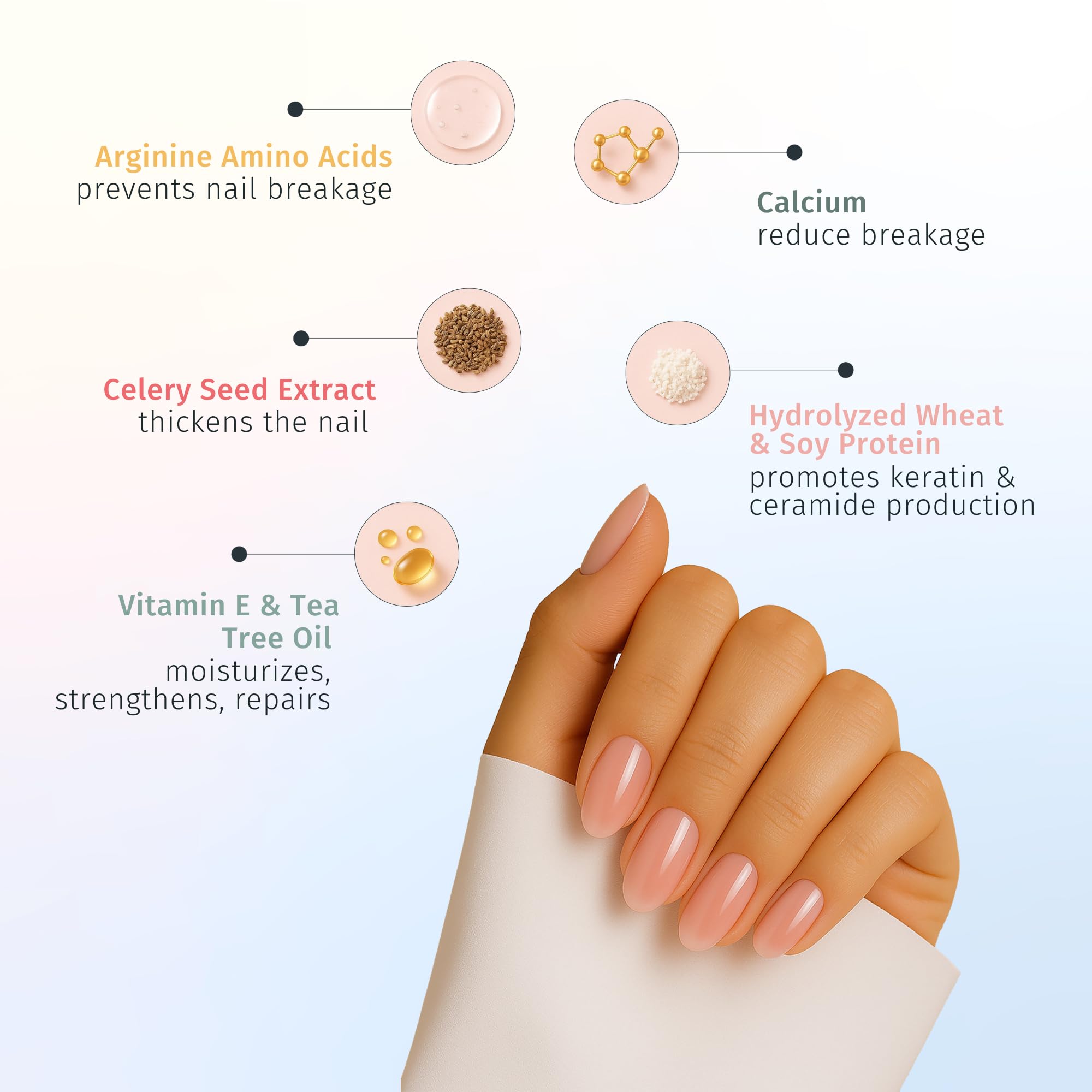 Duri Rejuvacote 1 base coat being applied on clean nails.