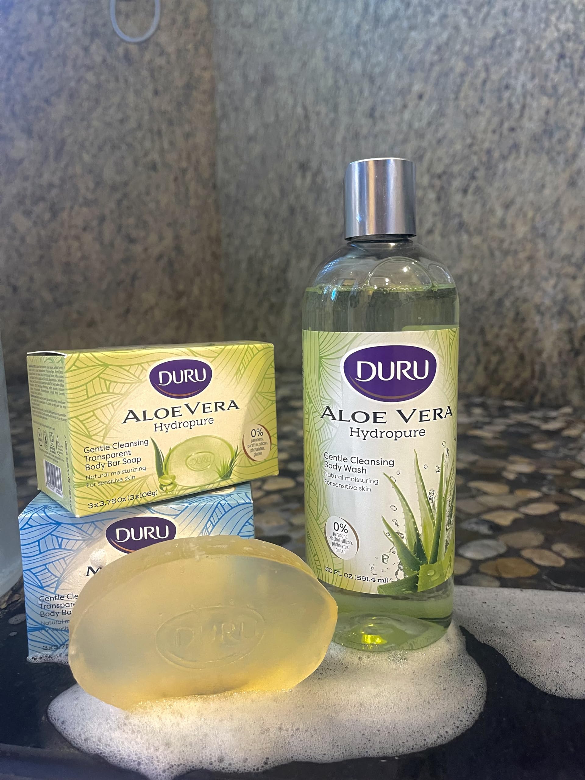 Duru 3-pack soap display suitable for shared bathrooms.