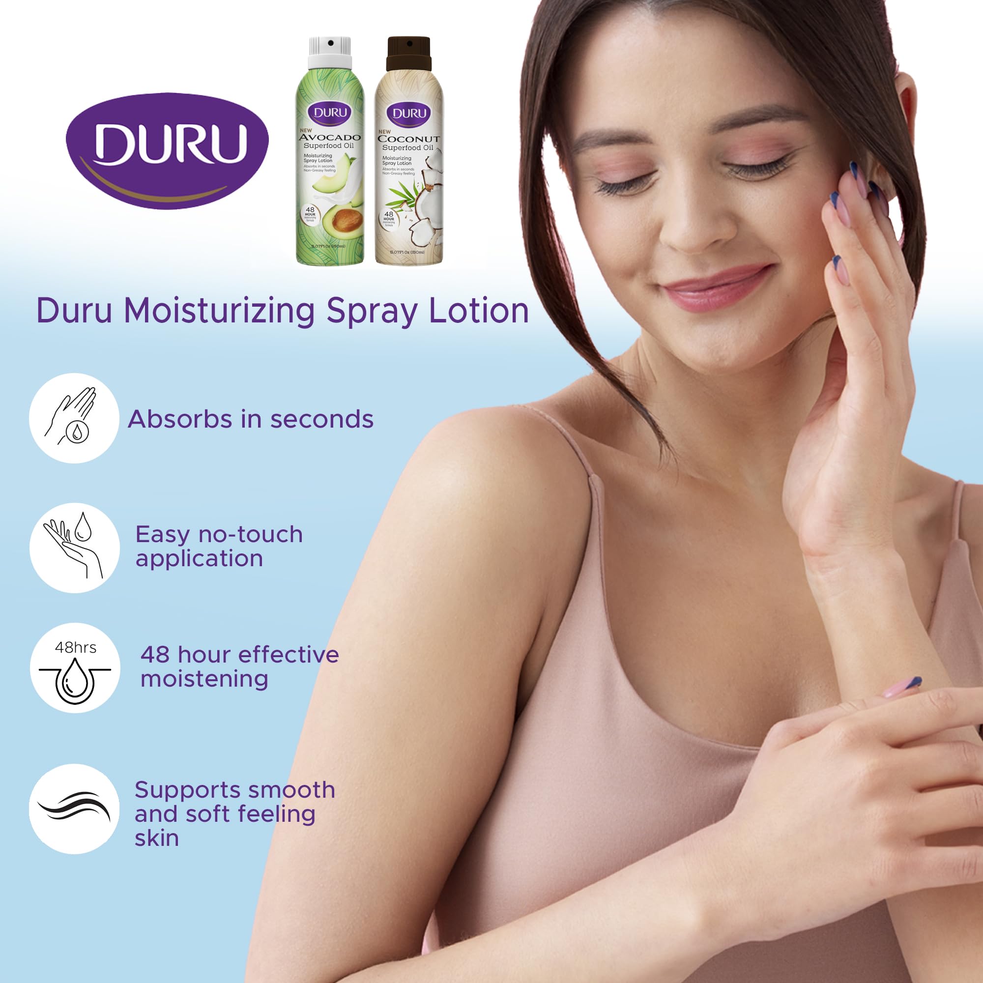 Duru Avocado 48-hour moisture for long-lasting skin softness