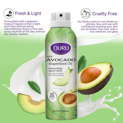 Duru Avocado absorbs in seconds for non-greasy skin care