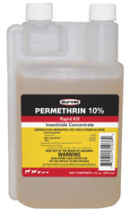 Durvet Permethrin EC 10% bottle with clear label for external pet care.