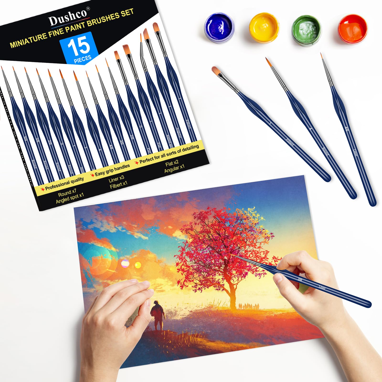 Dushco brush set for miniatures and model painting