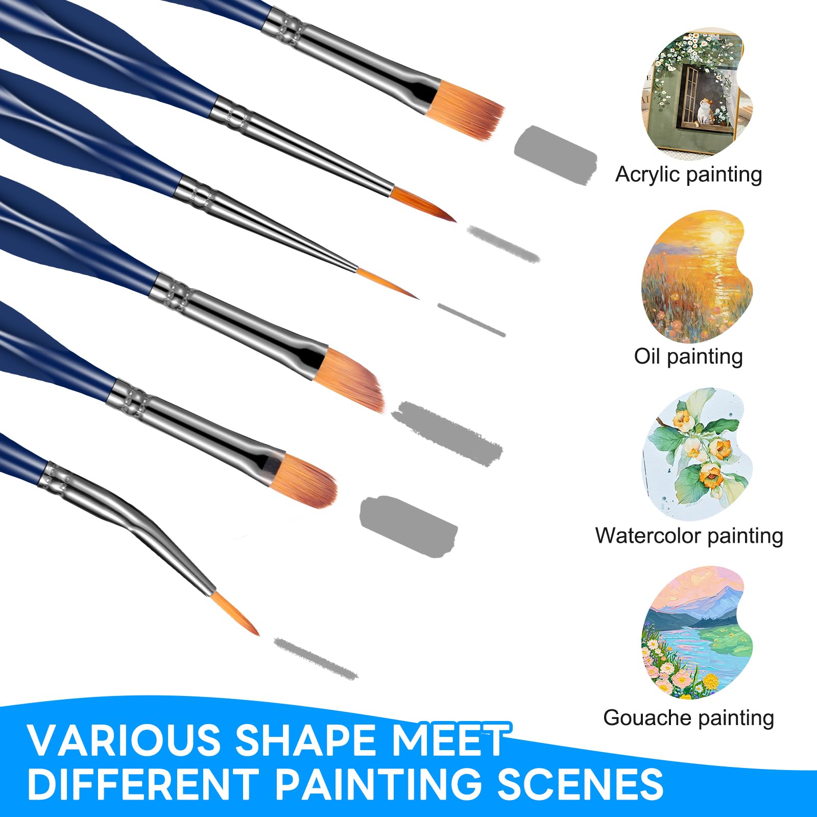 Dushco miniature brushes with birch wood handles for comfortable grip