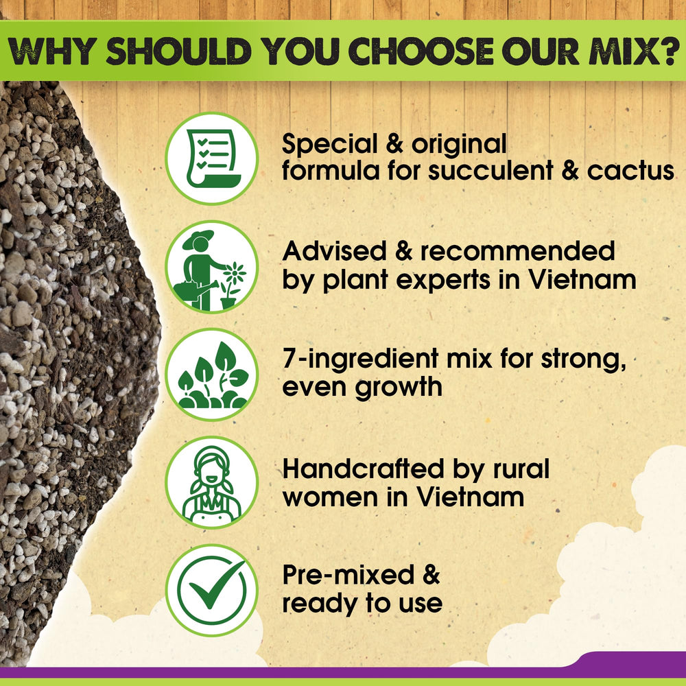 Duspro nutrient-rich potting mix with worm castings for balanced growth.