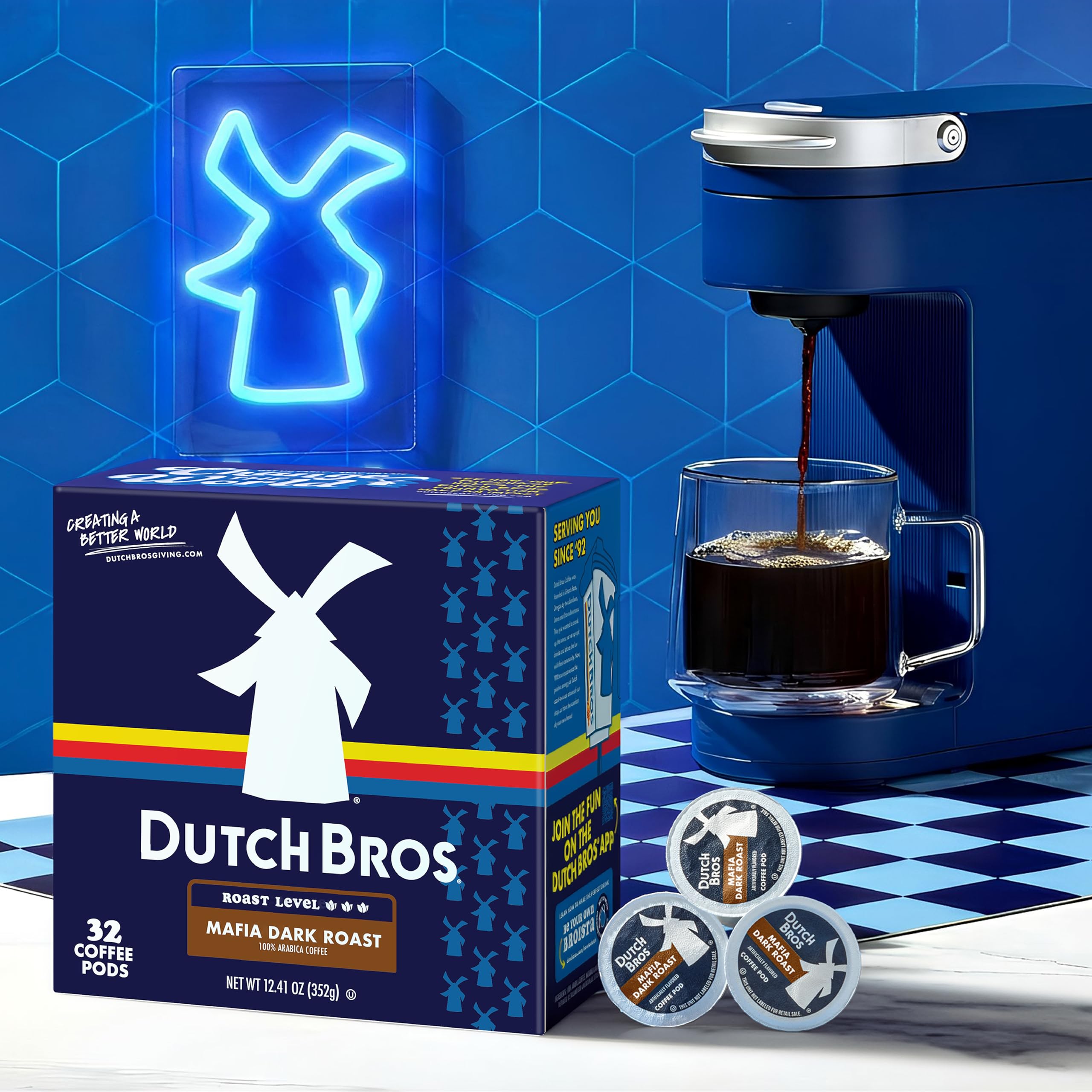 Dutch Bros Be Your Own Broista scene with foamed milk in mug