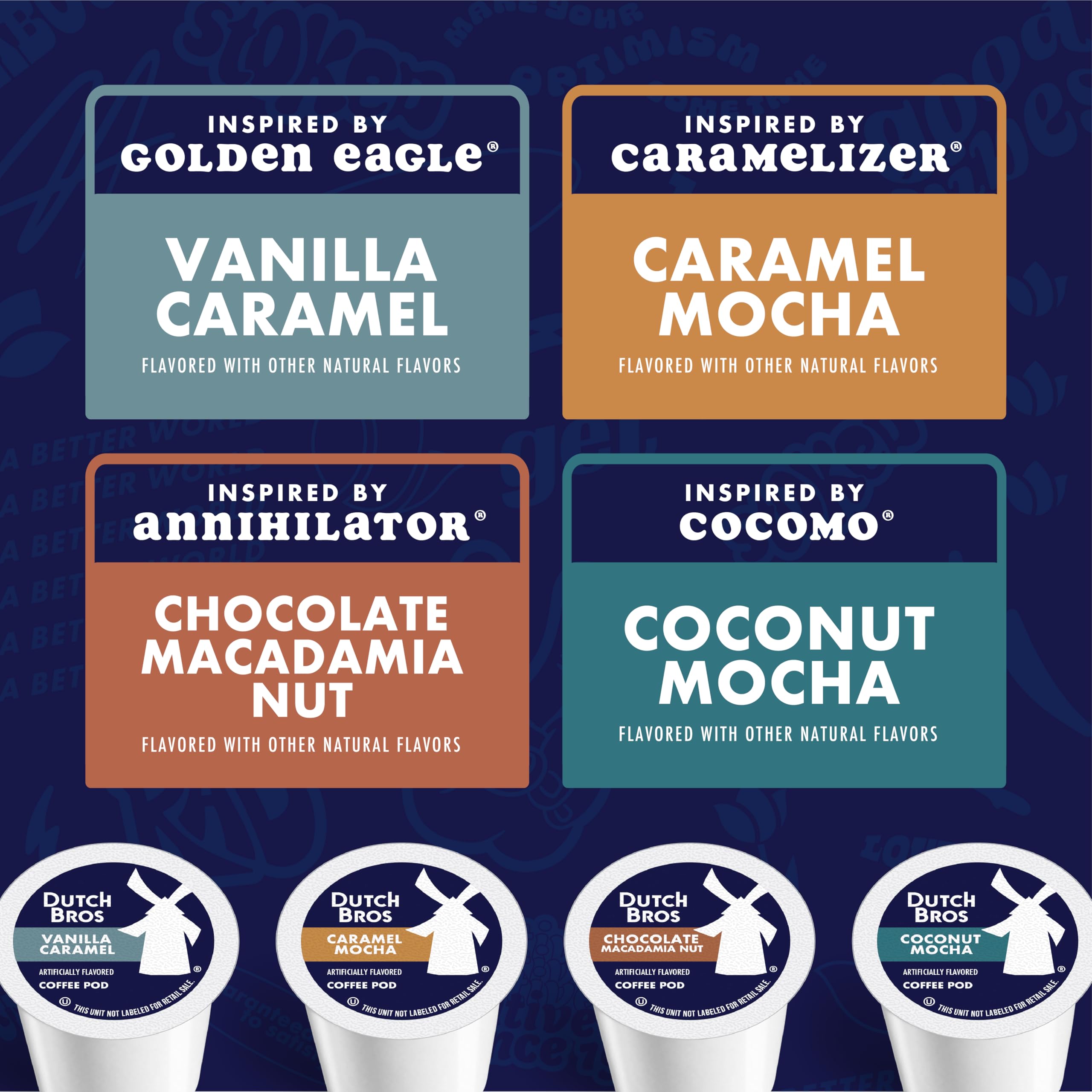 Dutch Bros Chocolate Macadamia Nut pods deliver creamy indulgence in a single-serve brew.