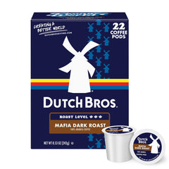 Dutch Bros Mafia Dark Roast box front, convenient daily caffeine ritual