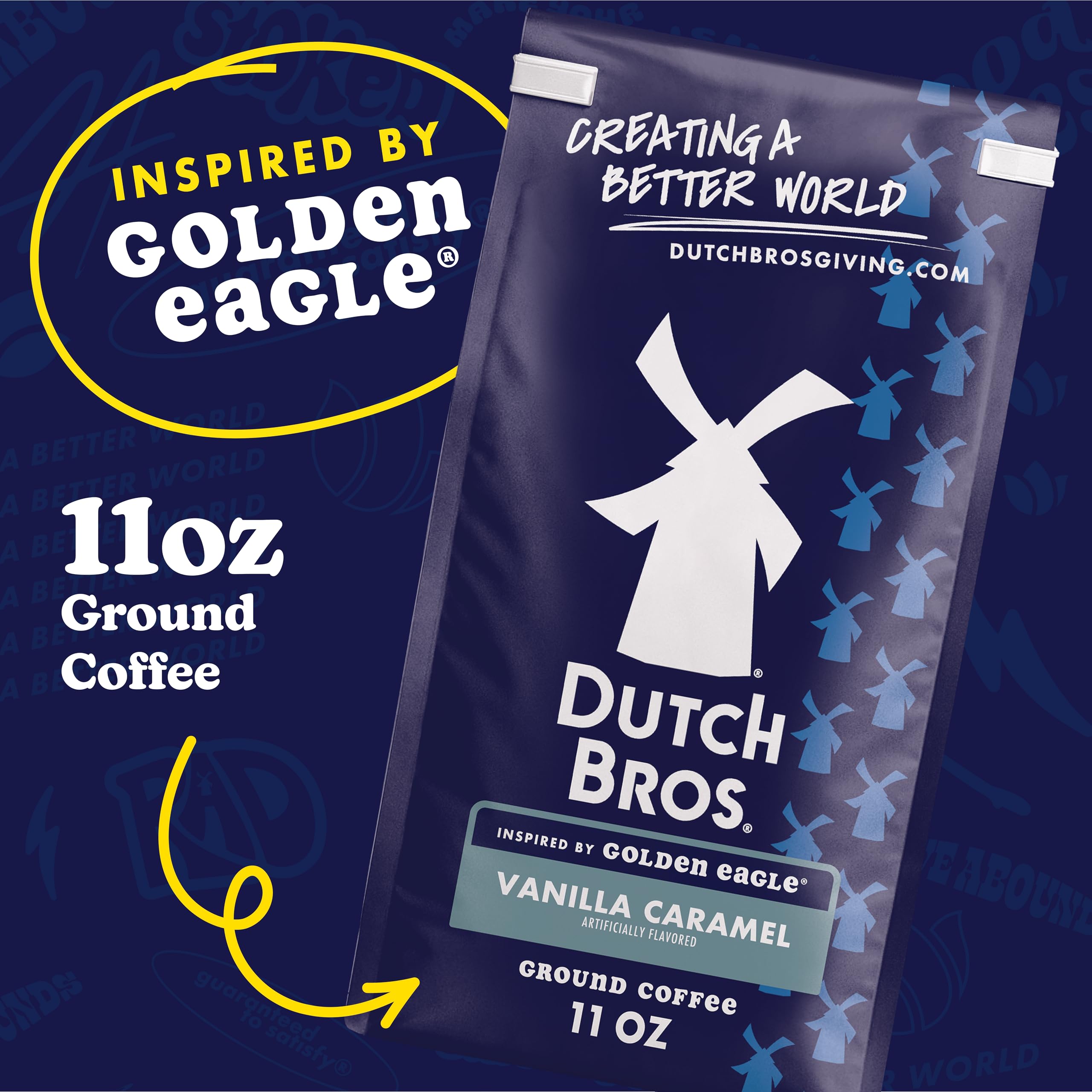 Dutch Bros Vanilla Caramel ground coffee aroma steaming cup invites cozy mornings.