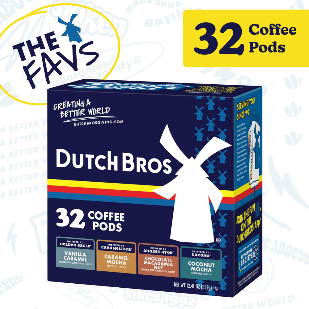 Dutch Bros Vanilla Caramel pods offer smooth sweetness for daily coffee moments.