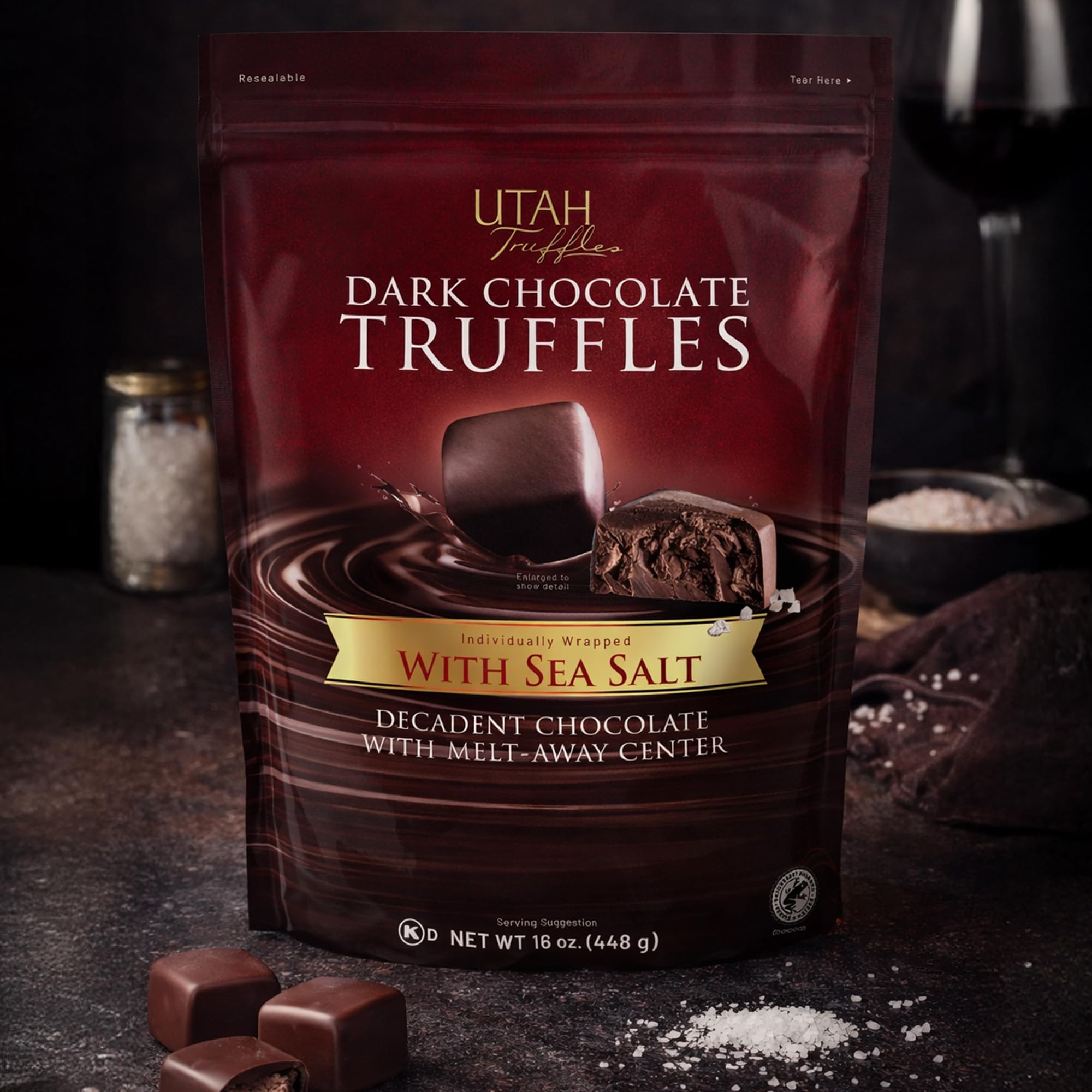 DUTIS Utah Truffles 16 oz pouch, perfect for sharing at gatherings.