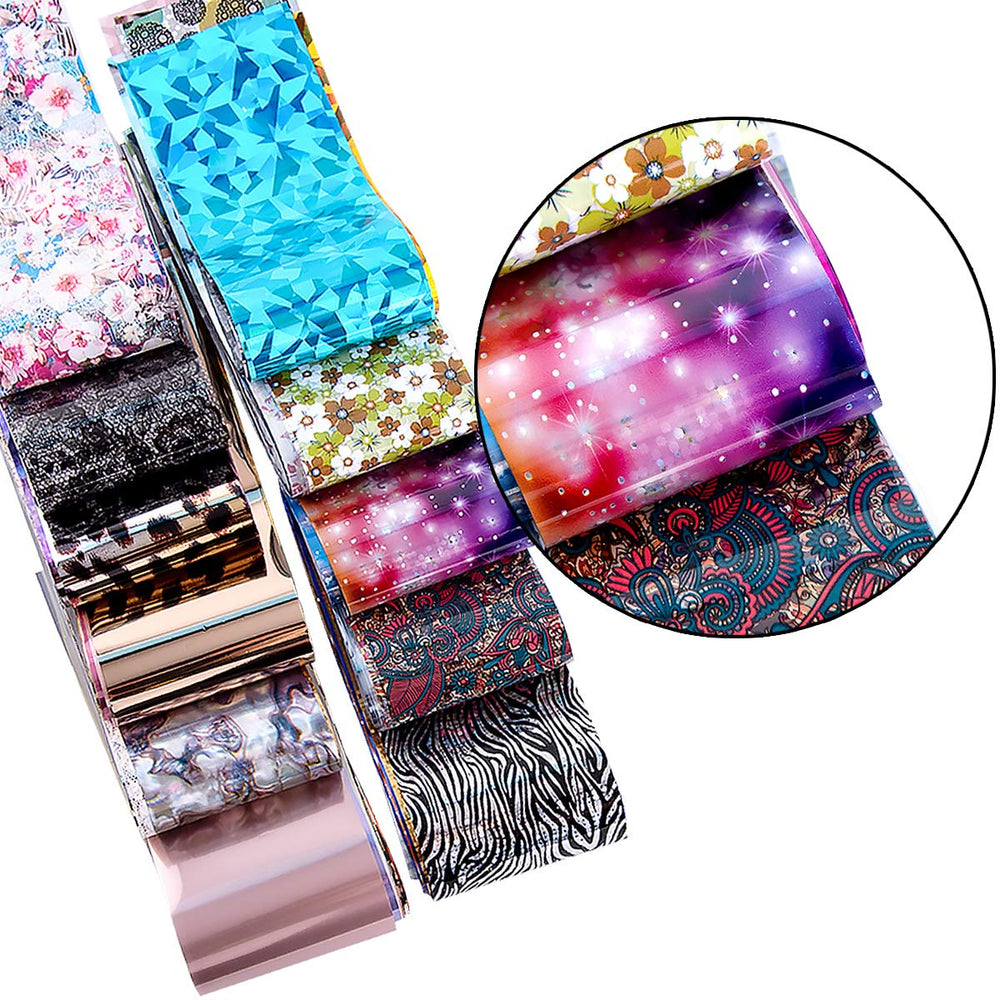 Duufin Nail Foils Black White Lace for classy, intricate nail art