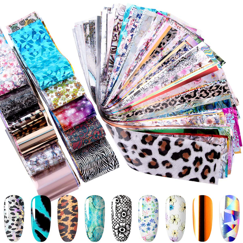 Duufin Nail Foils Starry Sky design for elegant at home nail art and sparkle