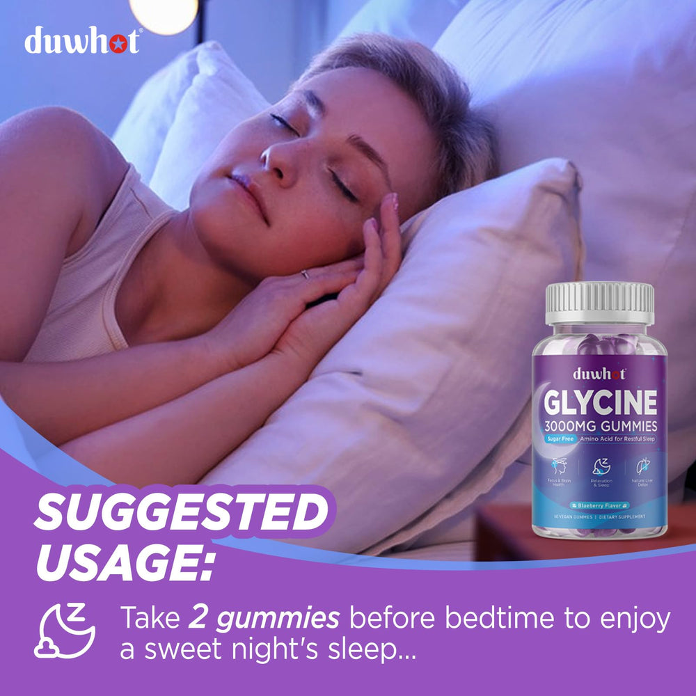 Duwhot Glycine Gummies night-time setting for sleep support.