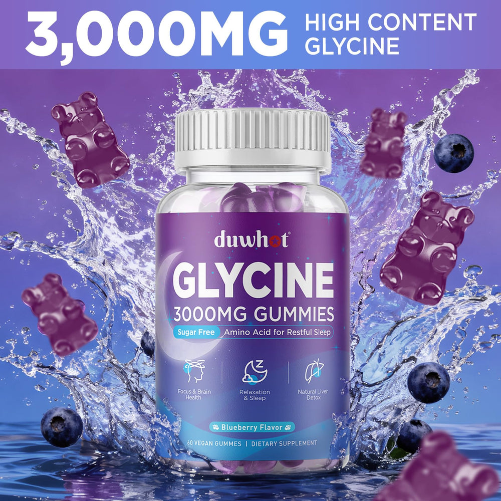 Duwhot Glycine Gummies being poured into a hand for easy use.