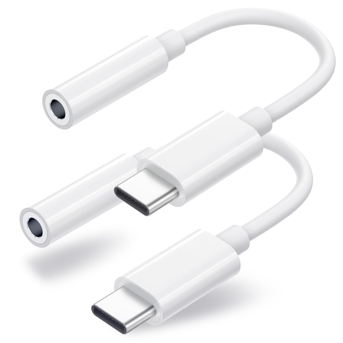 Duyasurs USB-C to 3.5mm adapter compact dongle for on-the-go listening.