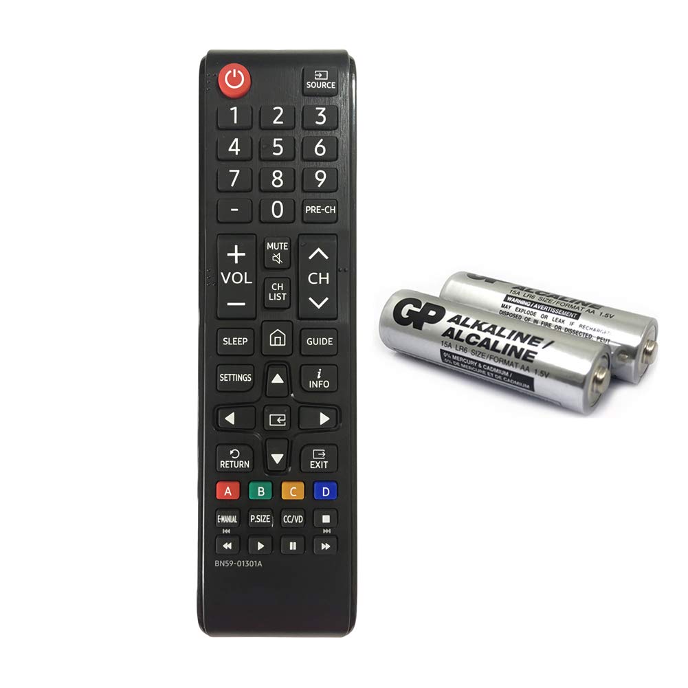 D.Vordingborg BN59-01301A remote front view with familiar Samsung layout