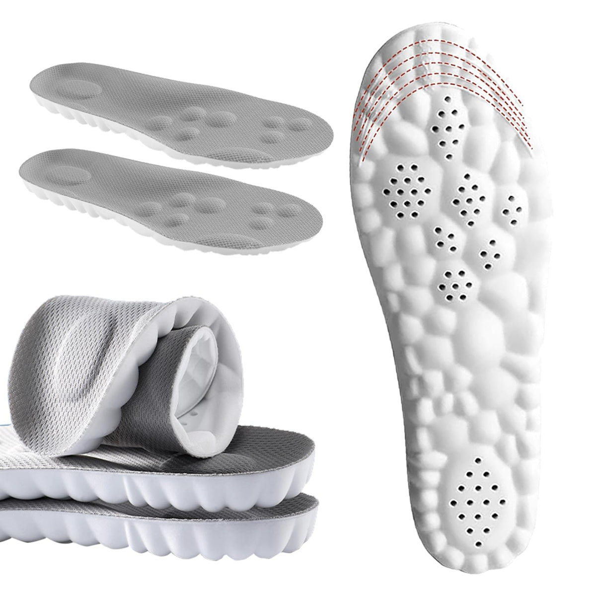 DWTWLE 4D Cloud Insoles memory-foam heel support for all-day comfort.