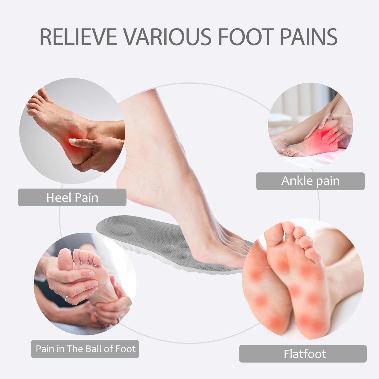 DWTWLE 4D Cloud Insoles anti-slip shock absorption for joints.
