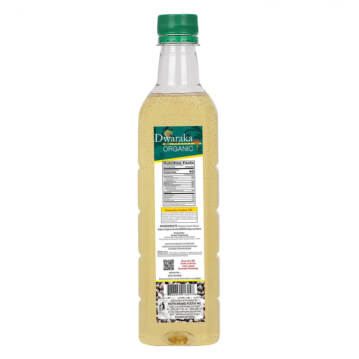 Dwaraka Castor Oil for scalp care and healthy lashes.