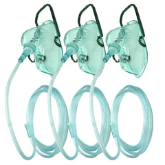 DWCHECK adult XL green oxygen mask with soft PVC for gentle contact