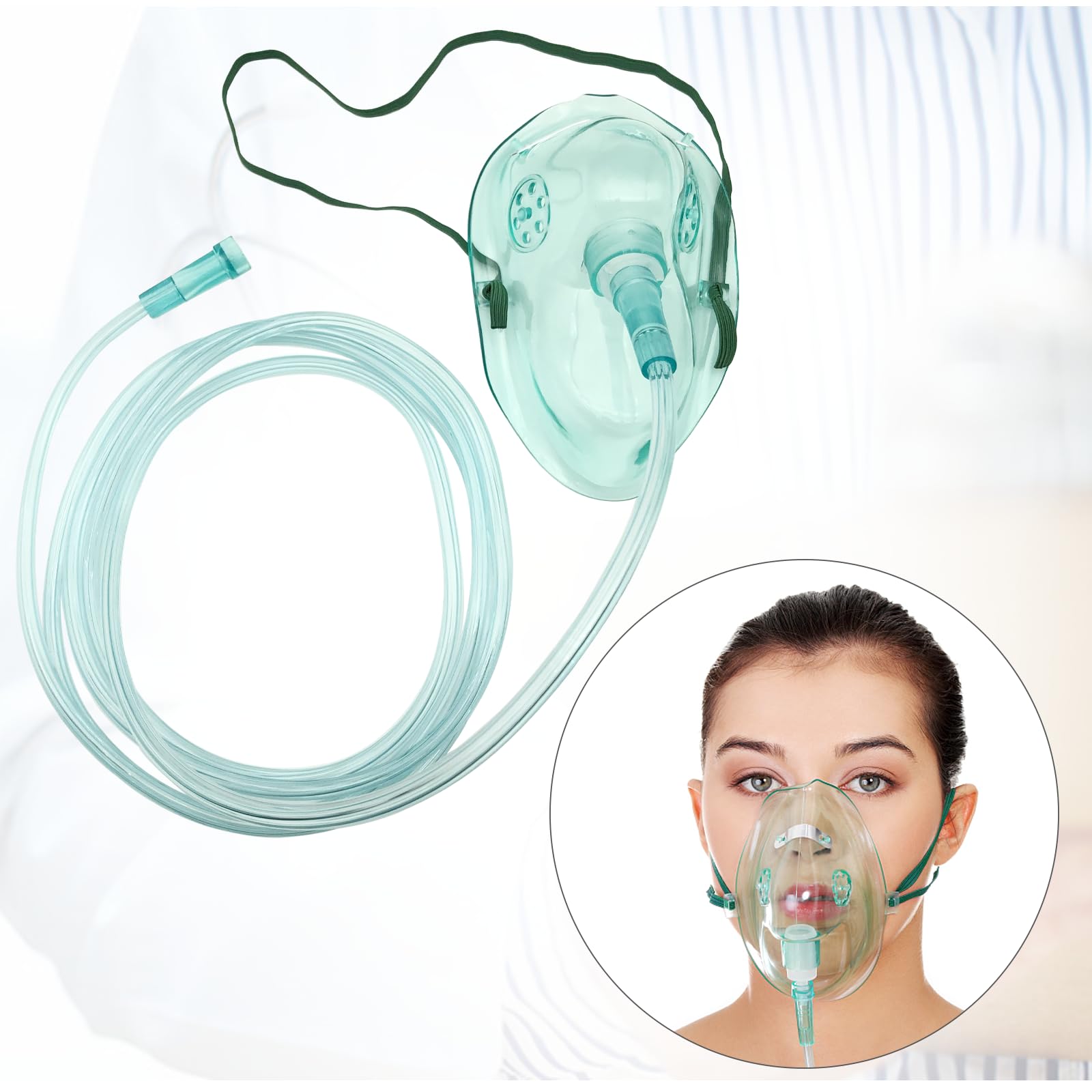 DWCHECK three-pack oxygen masks, individually wrapped for hygiene