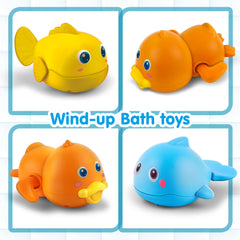Dwi Dowellin yellow wind-up whale bath toy glides smoothly.