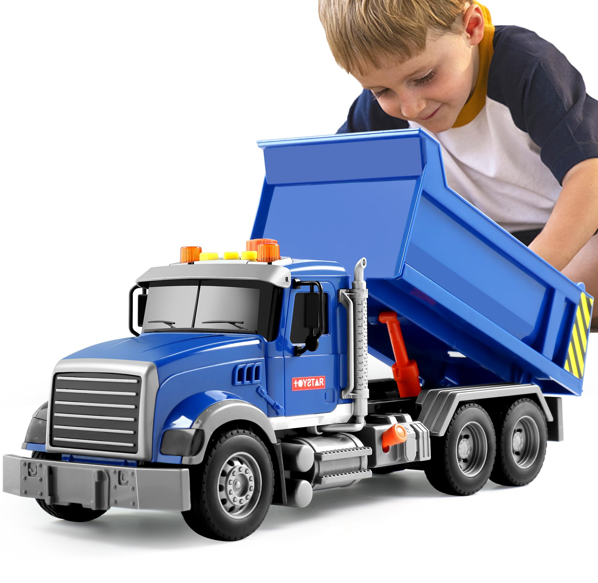 Dwi Dowellin Toddler Trucks dump truck with lights and sounds for immersive play