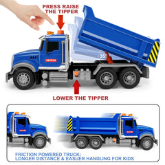 Dwi Dowellin Toddler Trucks top buttons activate sounds and headlights during play