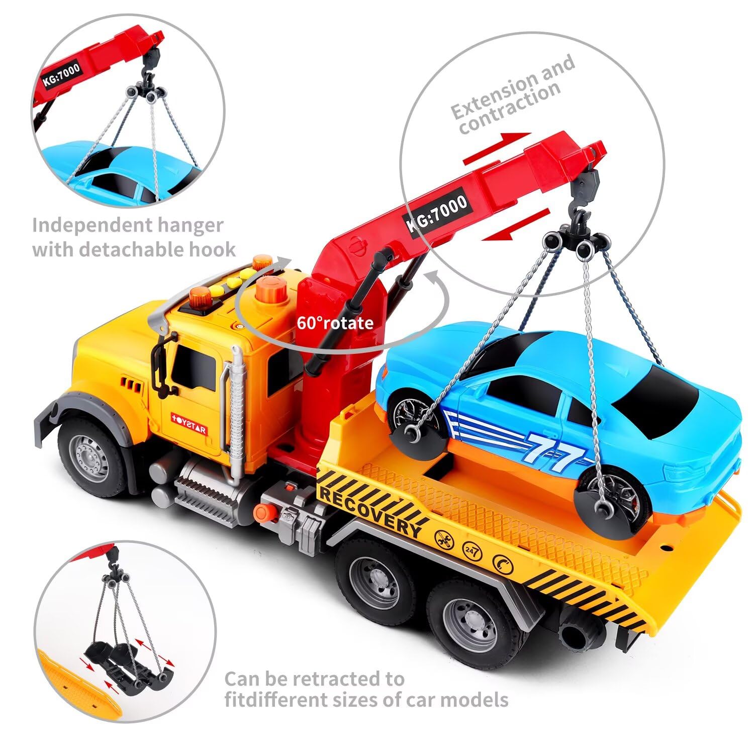 Dwi Dowellin tow truck loading ramp tilting for smooth vehicle transfers